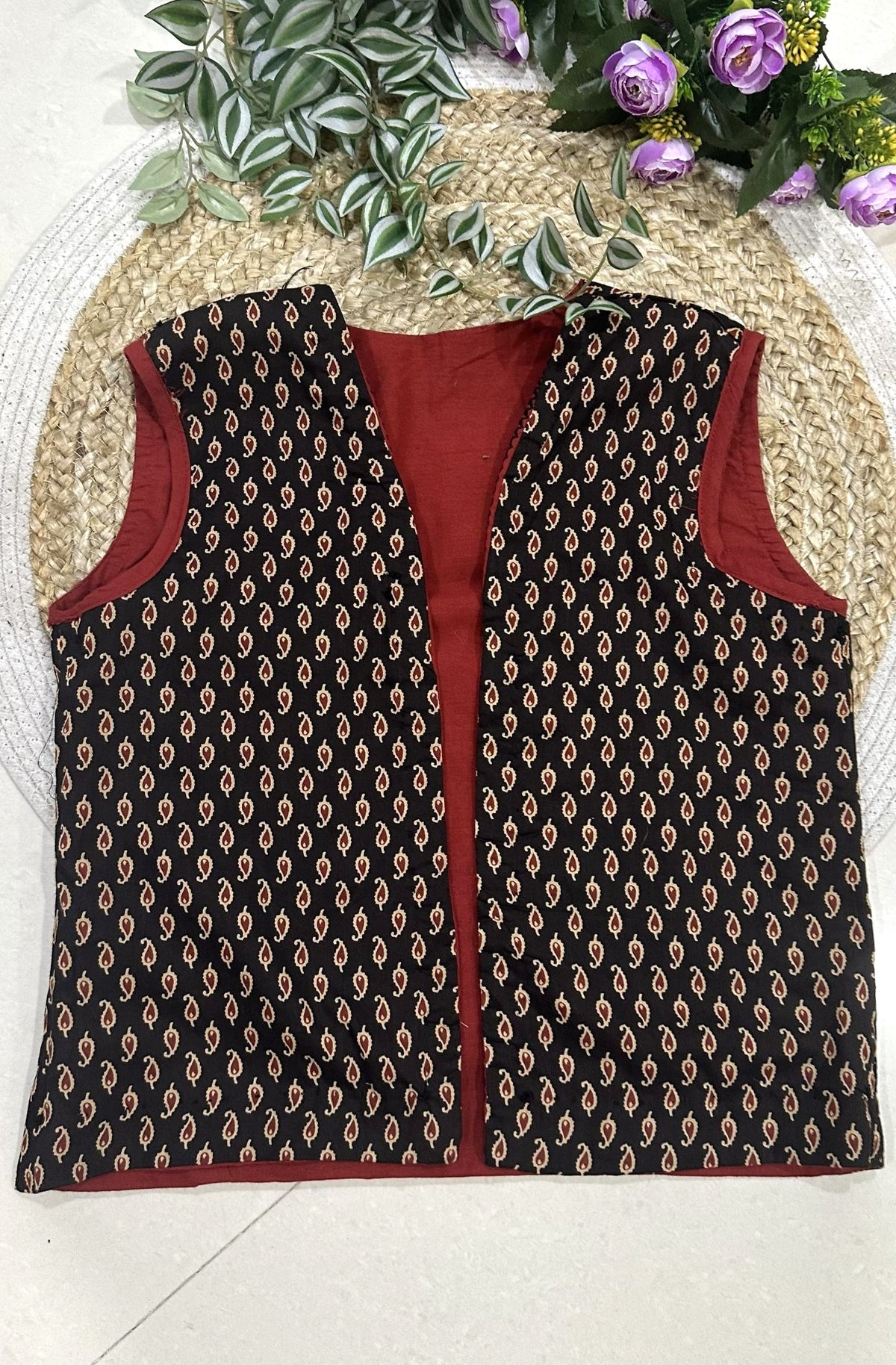 Embroidery Cotton Co-ord Set with Jacket_KE-0211-61