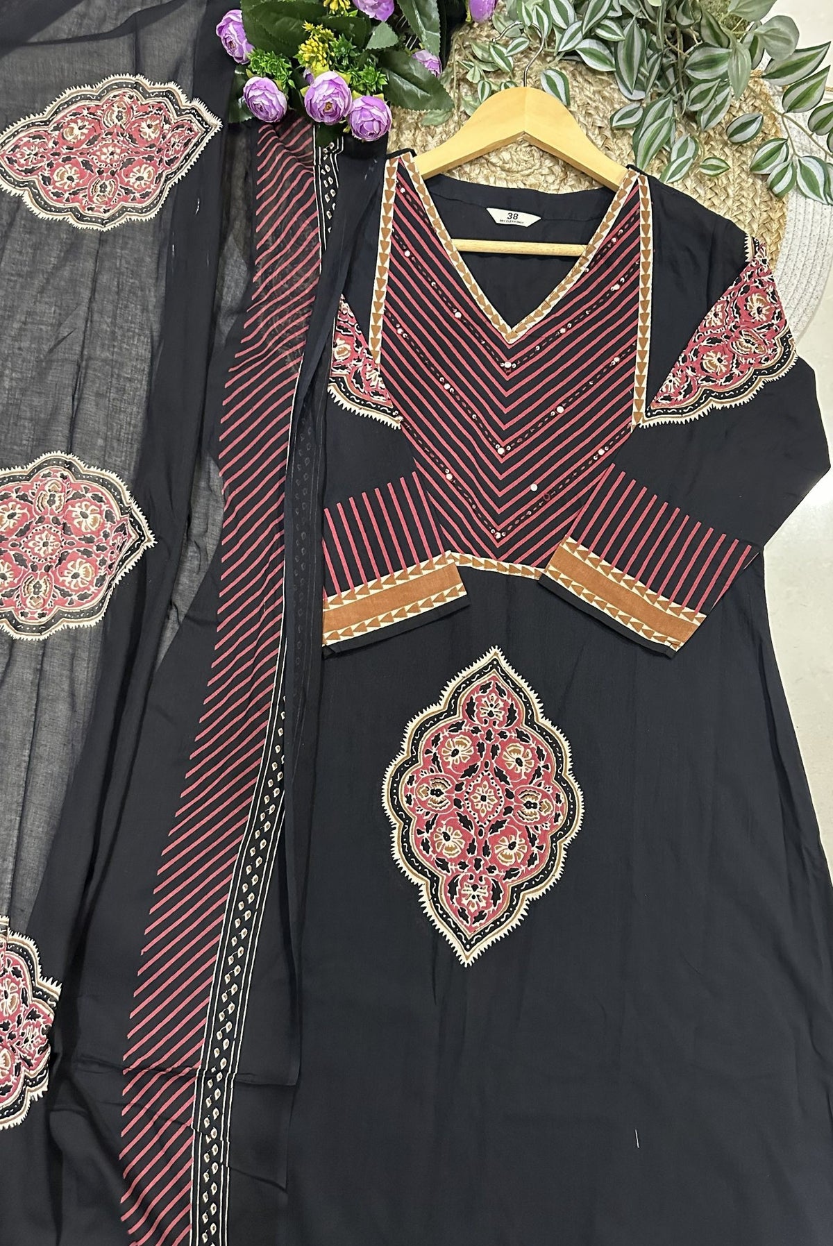 Premium Printed Cotton A-Line Kurta Set_KE-0211-63