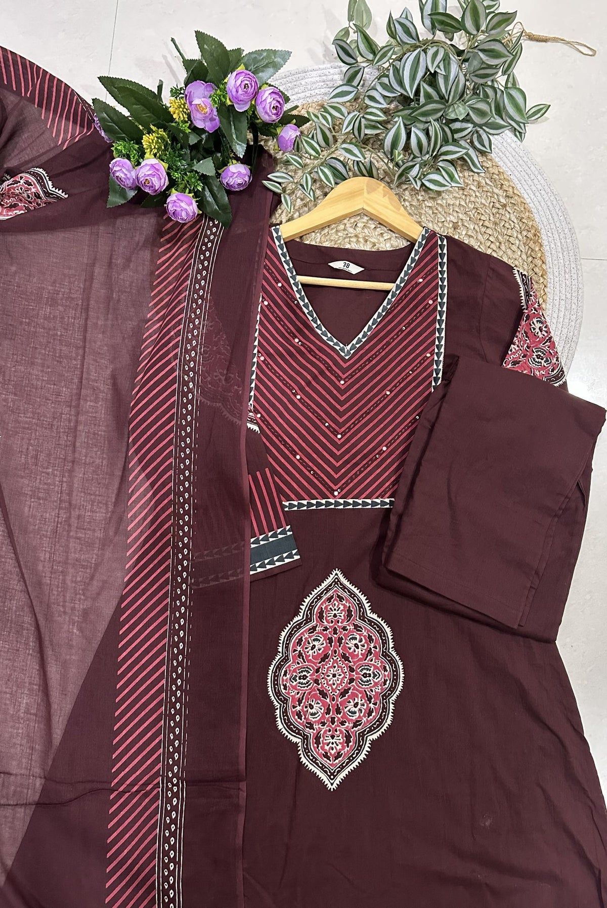 Premium Printed Cotton A-Line Kurta Set_KE-0211-64