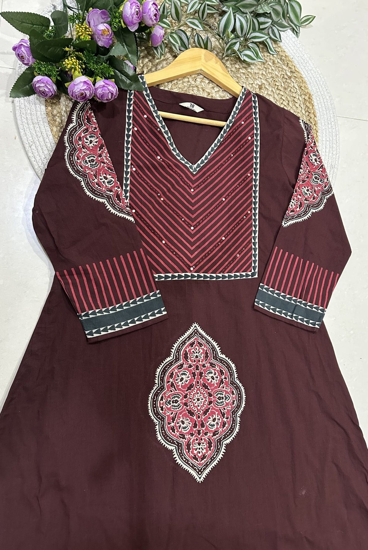 Premium Printed Cotton A-Line Kurta Set_KE-0211-64