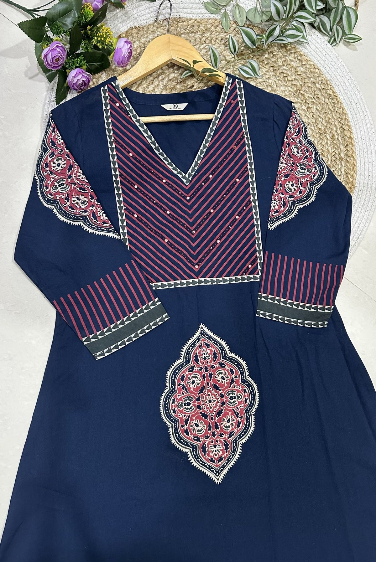 Premium Printed Cotton A-Line Kurta Set_KE-0211-65