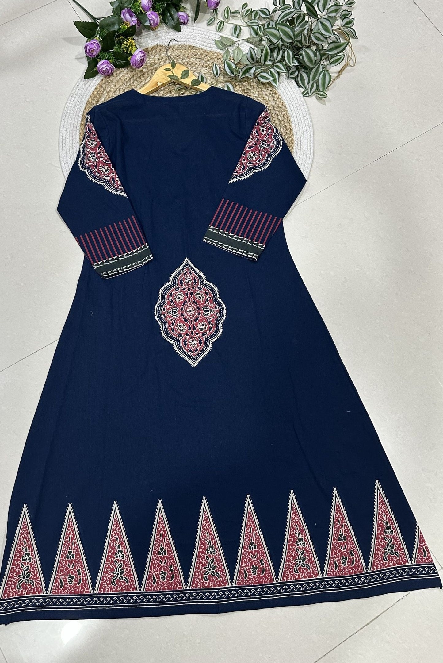 Premium Printed Cotton A-Line Kurta Set_KE-0211-65