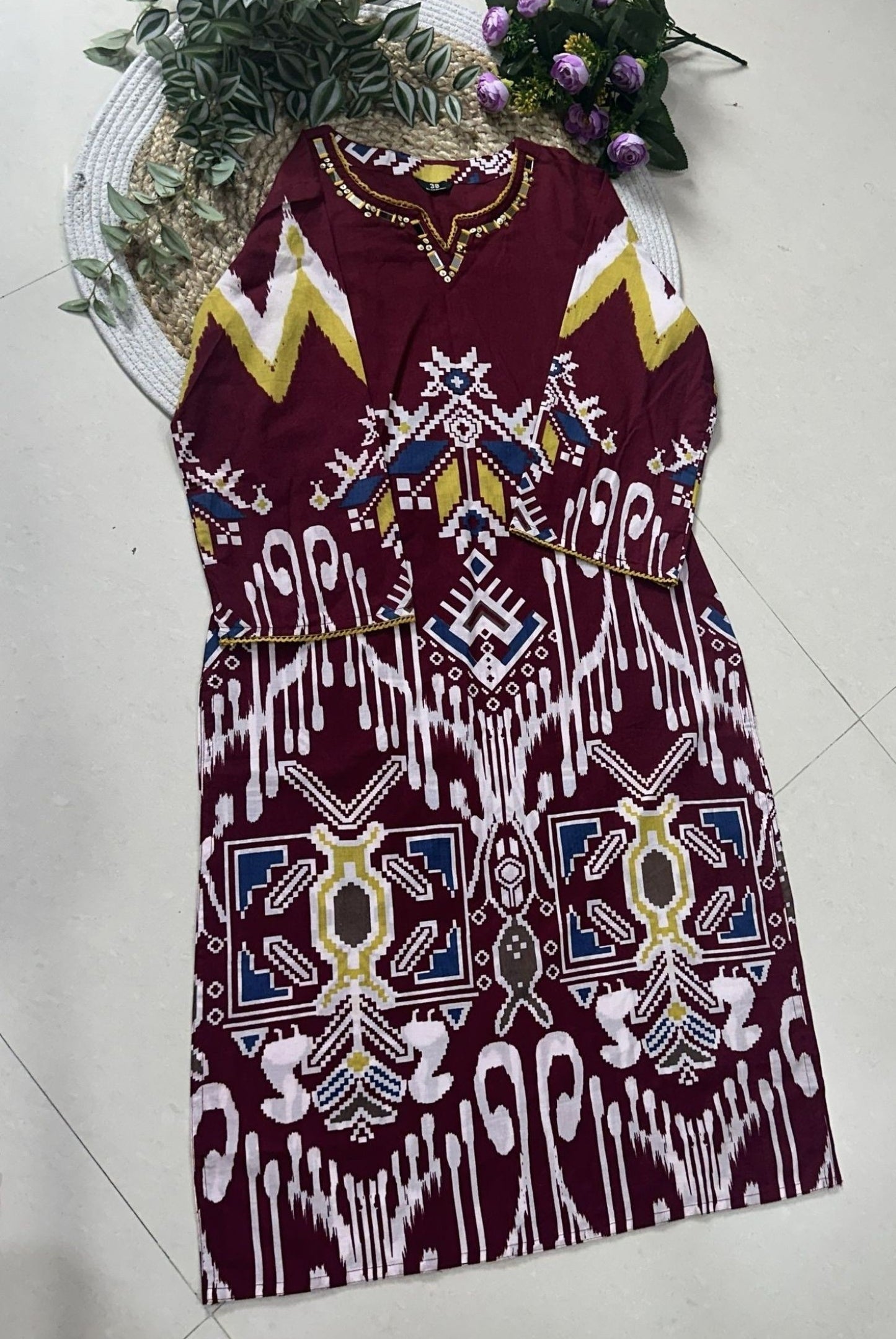 Printed Cotton Kurta Set_KE-0211-66
