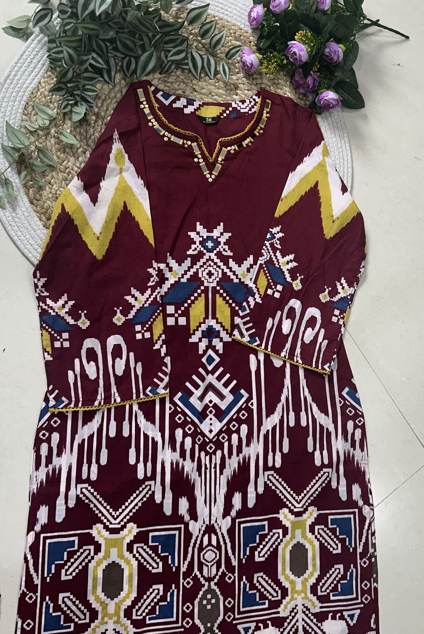 Printed Cotton Kurta Set_KE-0211-66