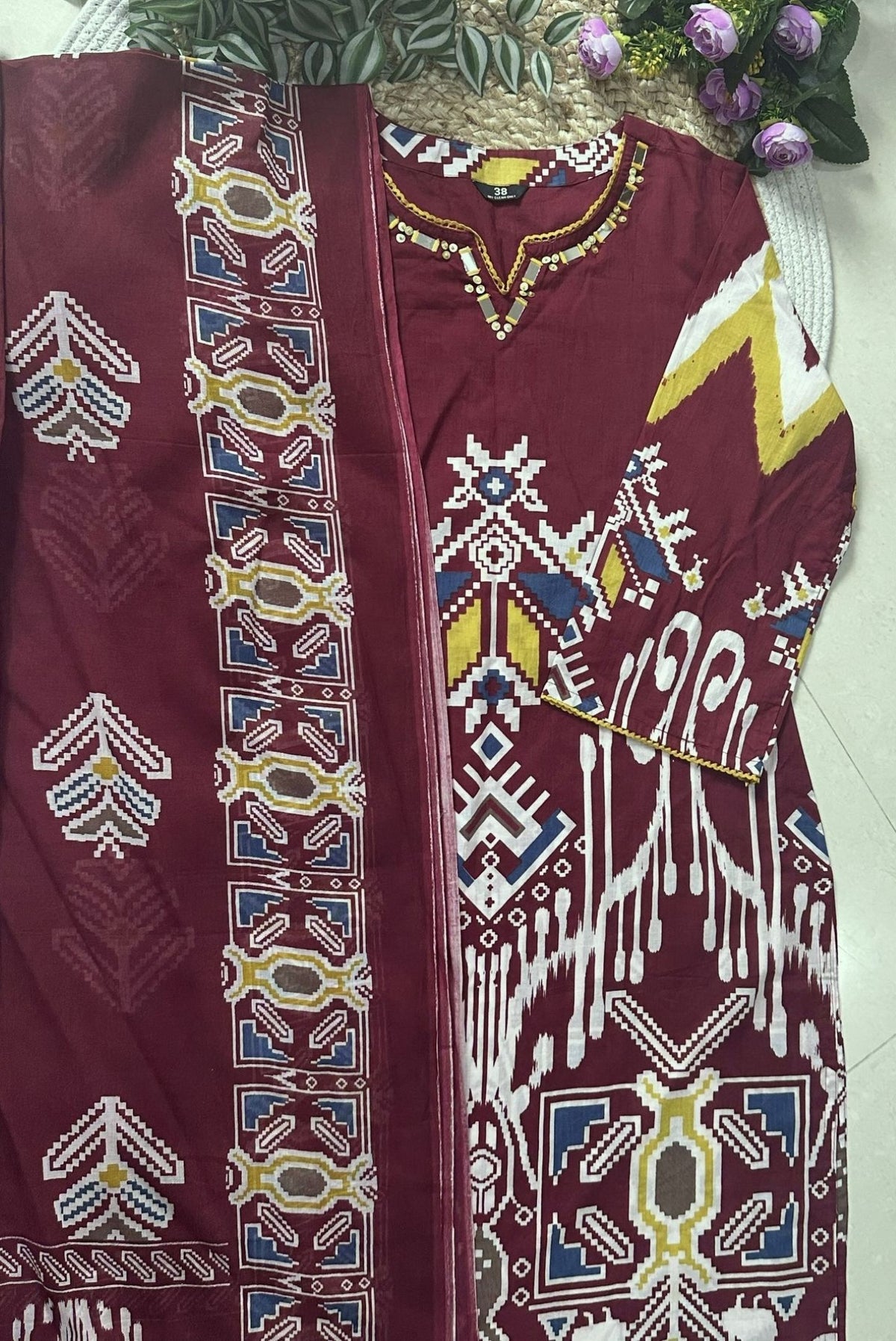 Printed Cotton Kurta Set_KE-0211-66
