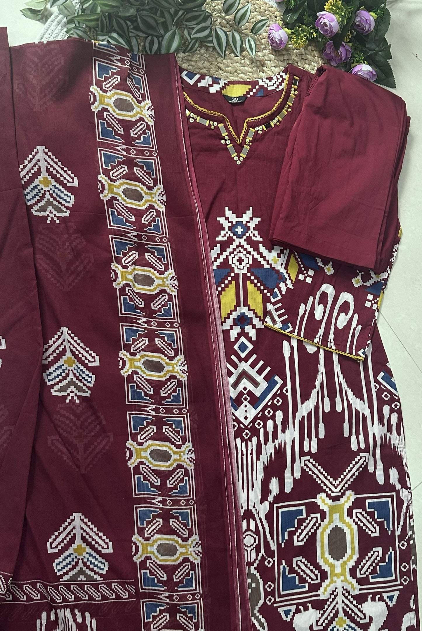 Printed Cotton Kurta Set_KE-0211-66