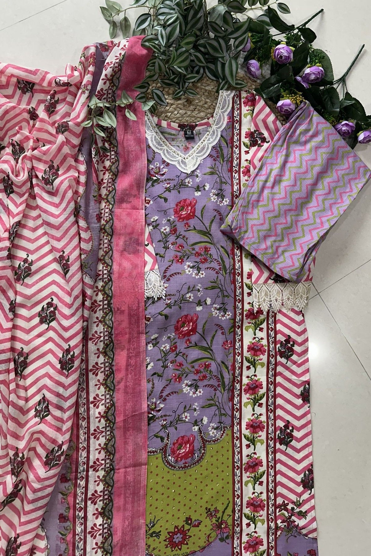 Printed Cotton Kurta Set_KE-0211-83