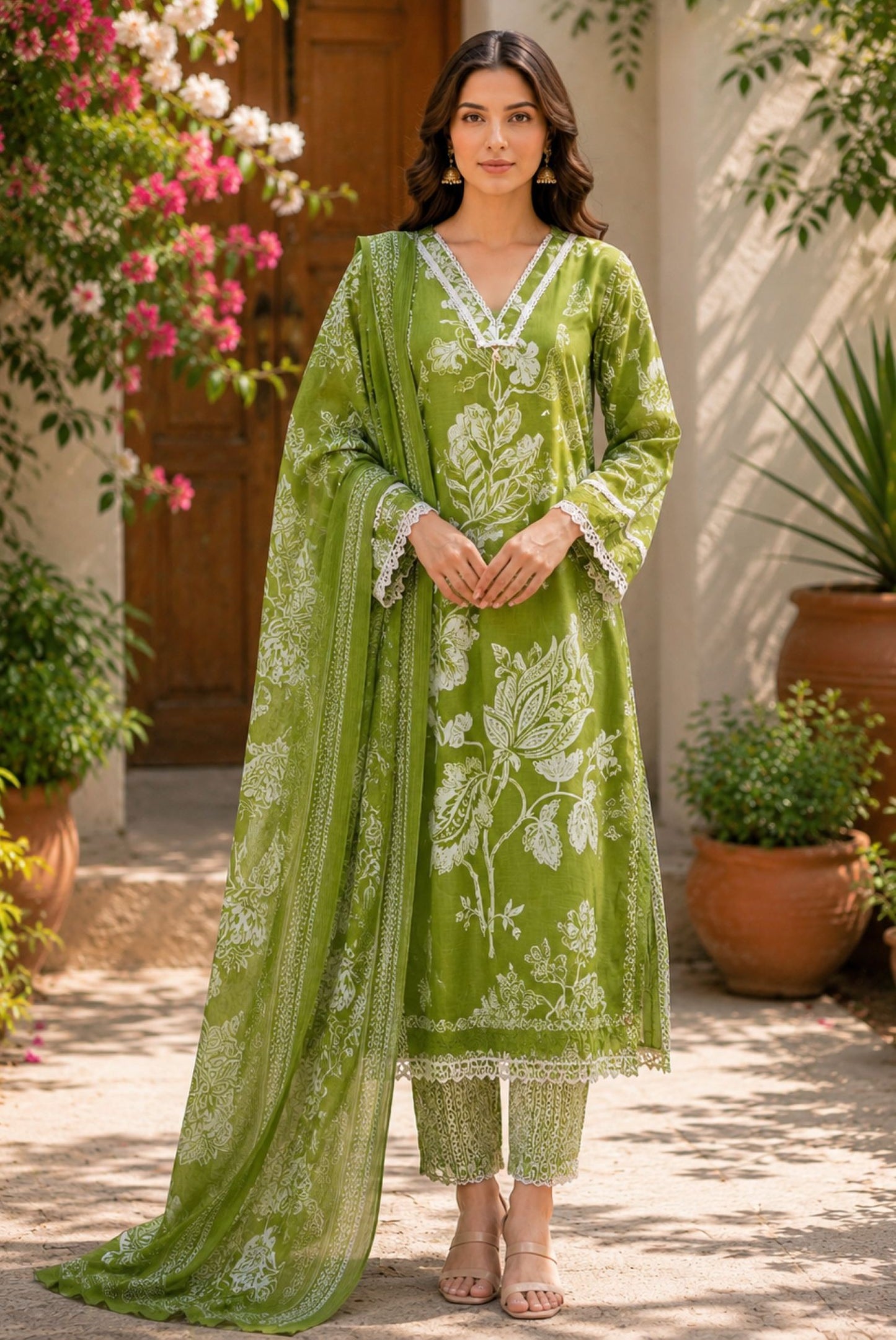 Printed Cotton Kurta Set_KE-0211-84