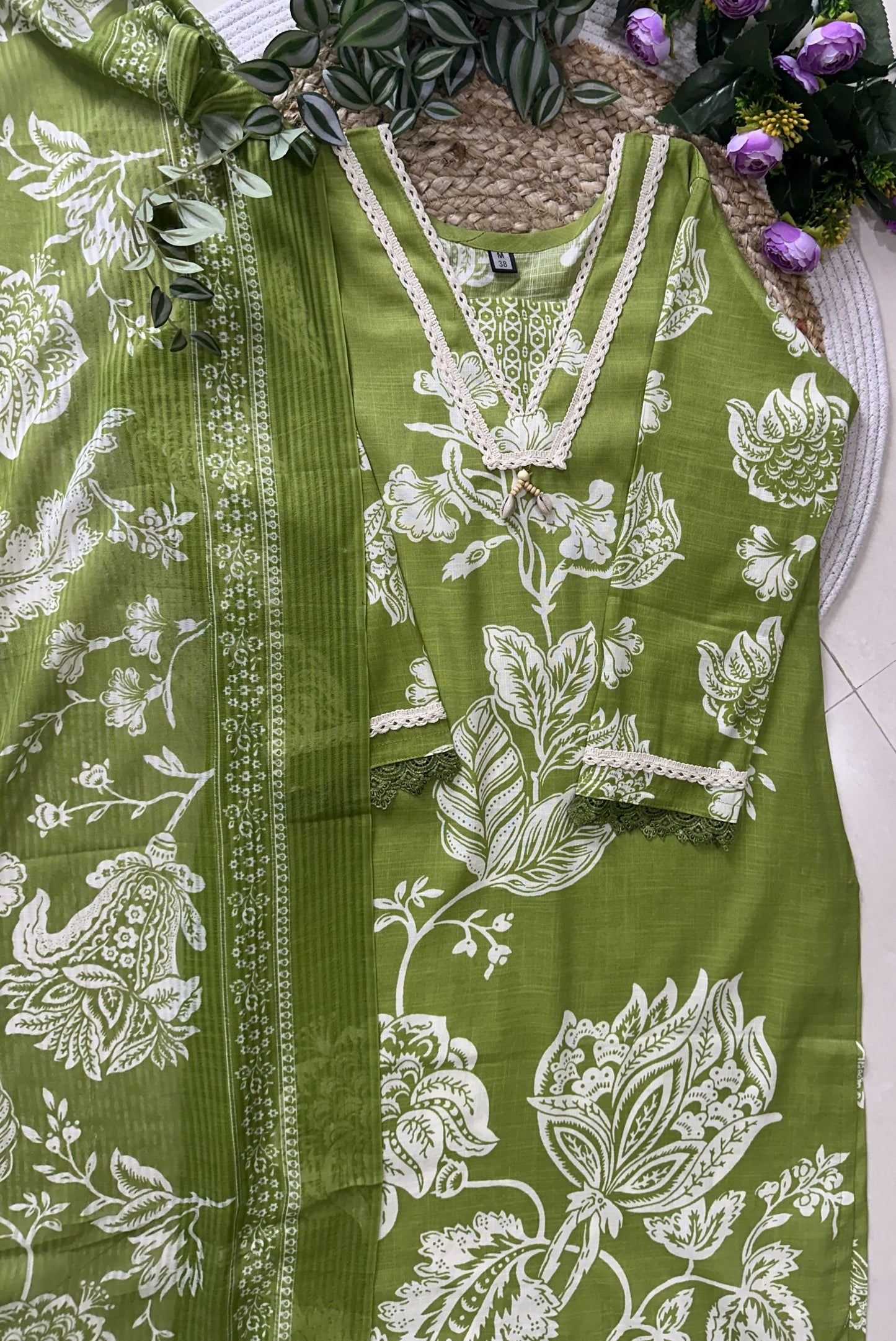 Printed Cotton Kurta Set_KE-0211-84