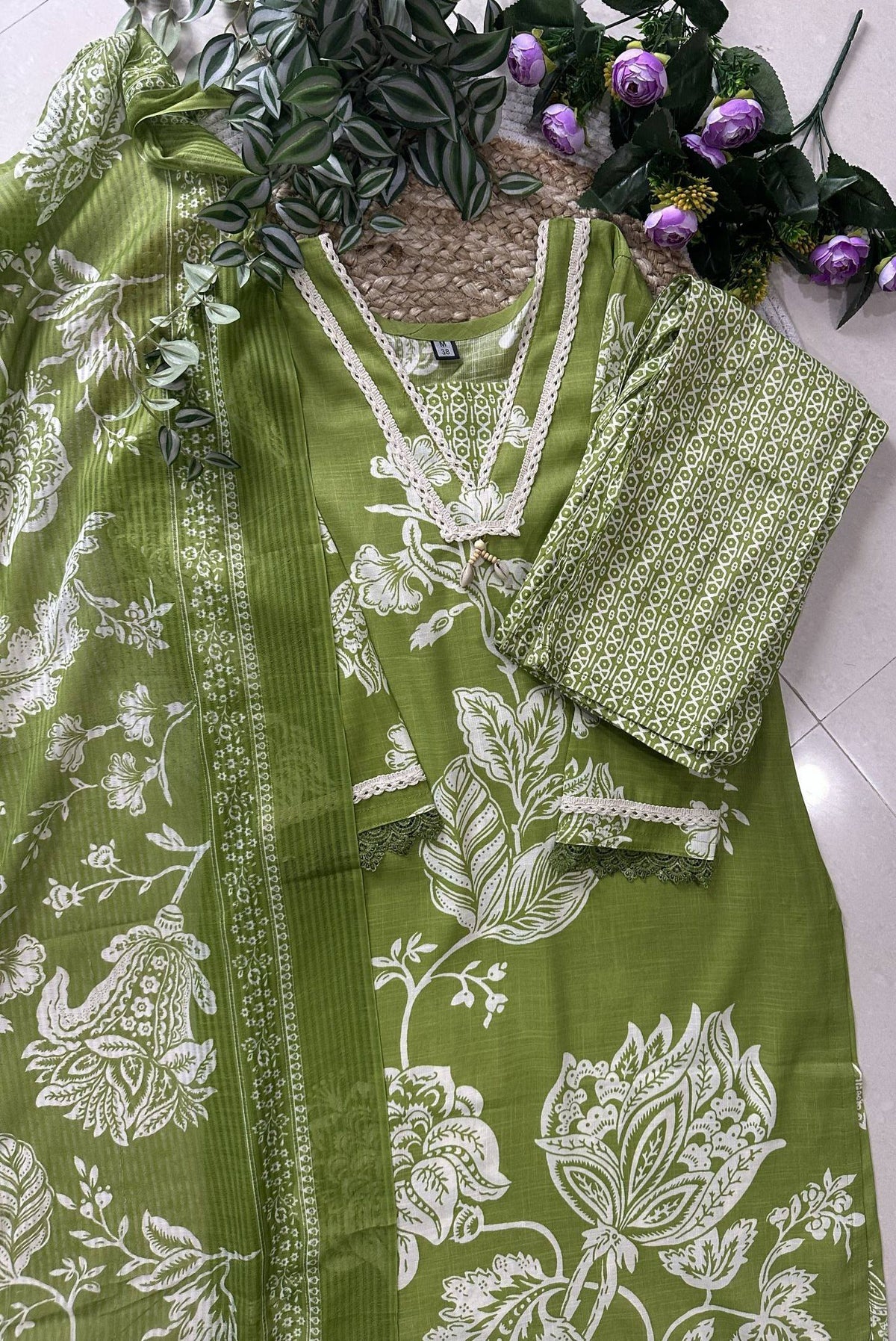 Printed Cotton Kurta Set_KE-0211-84