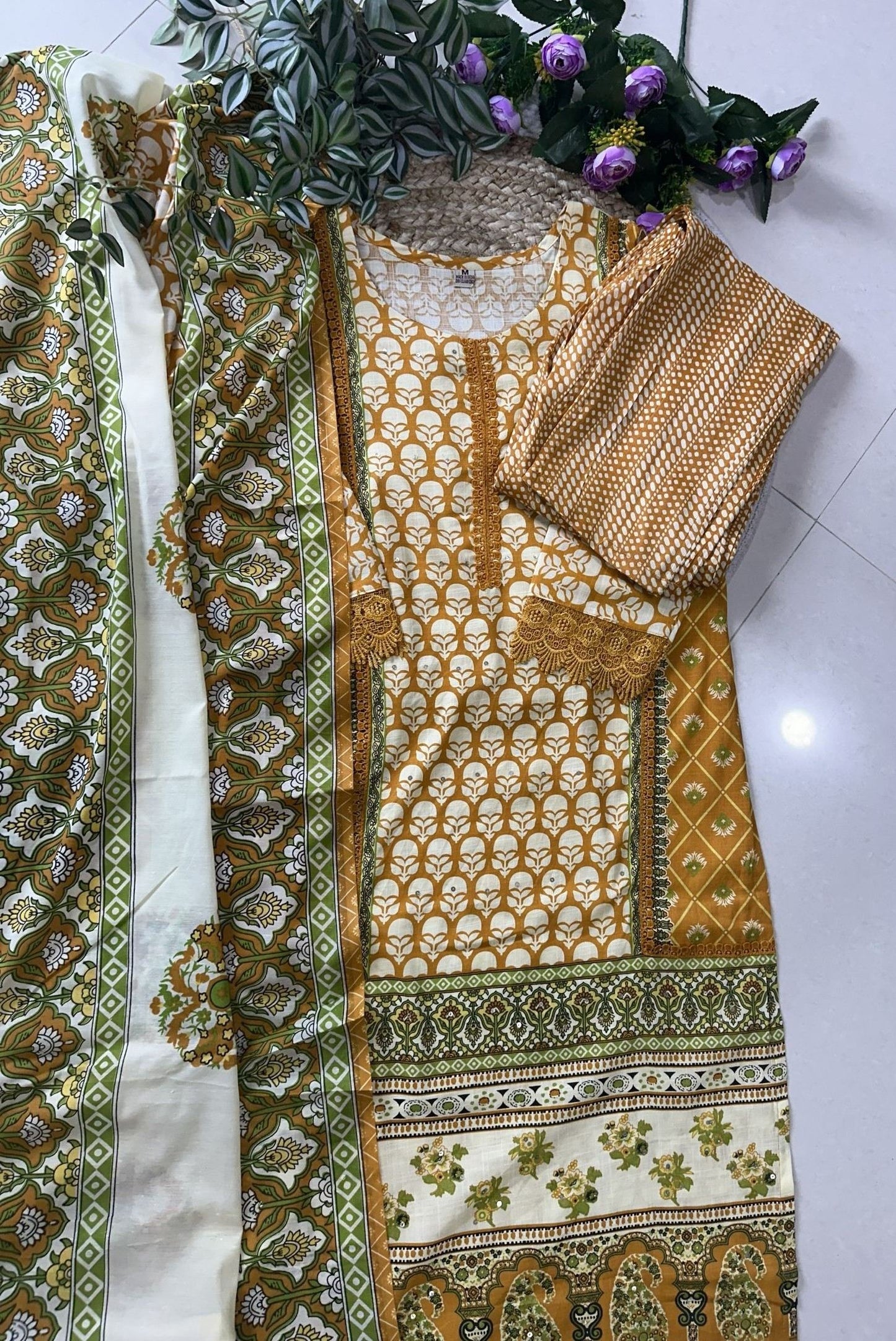Printed Cotton Kurta Set_KE-0211-85