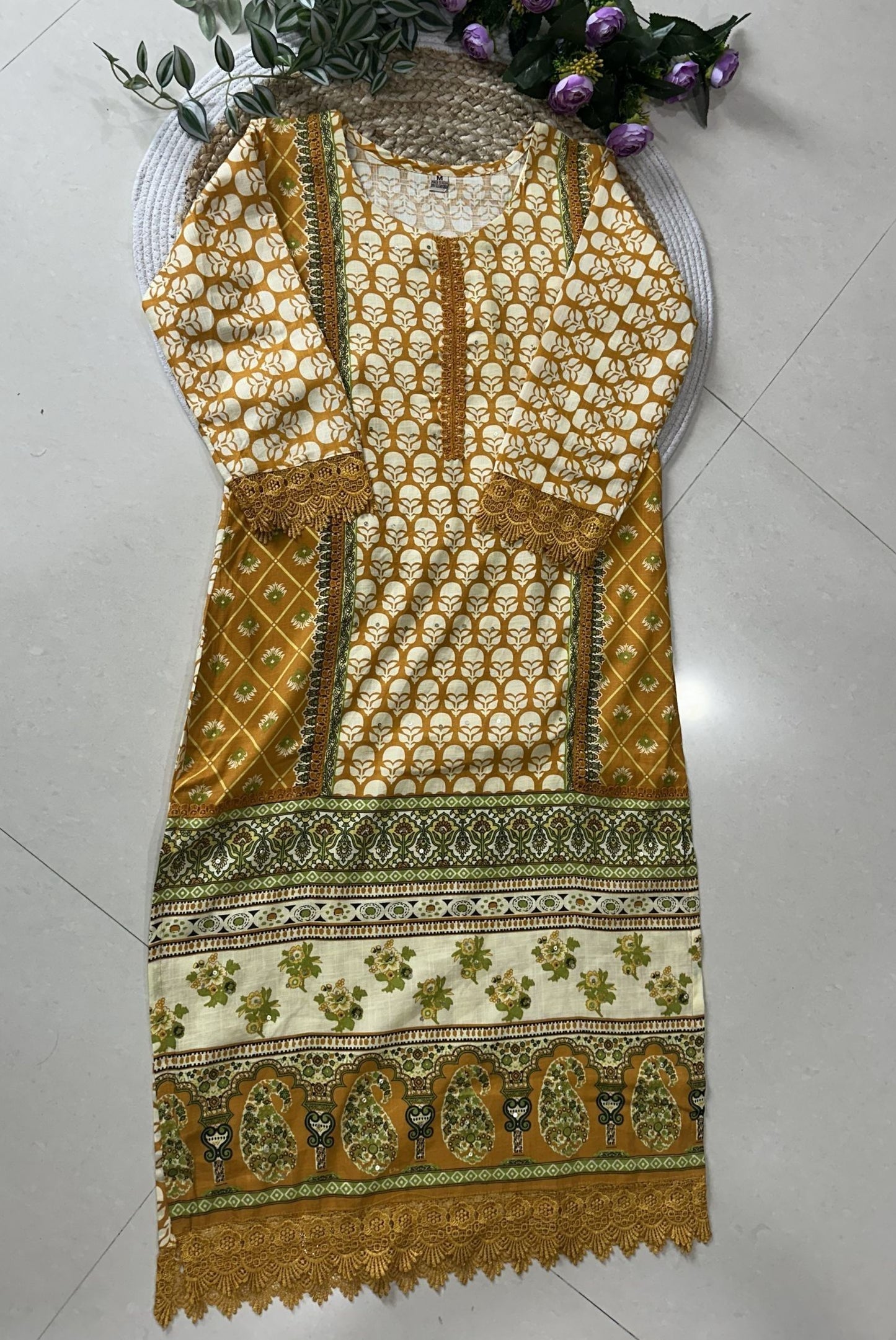 Printed Cotton Kurta Set_KE-0211-85