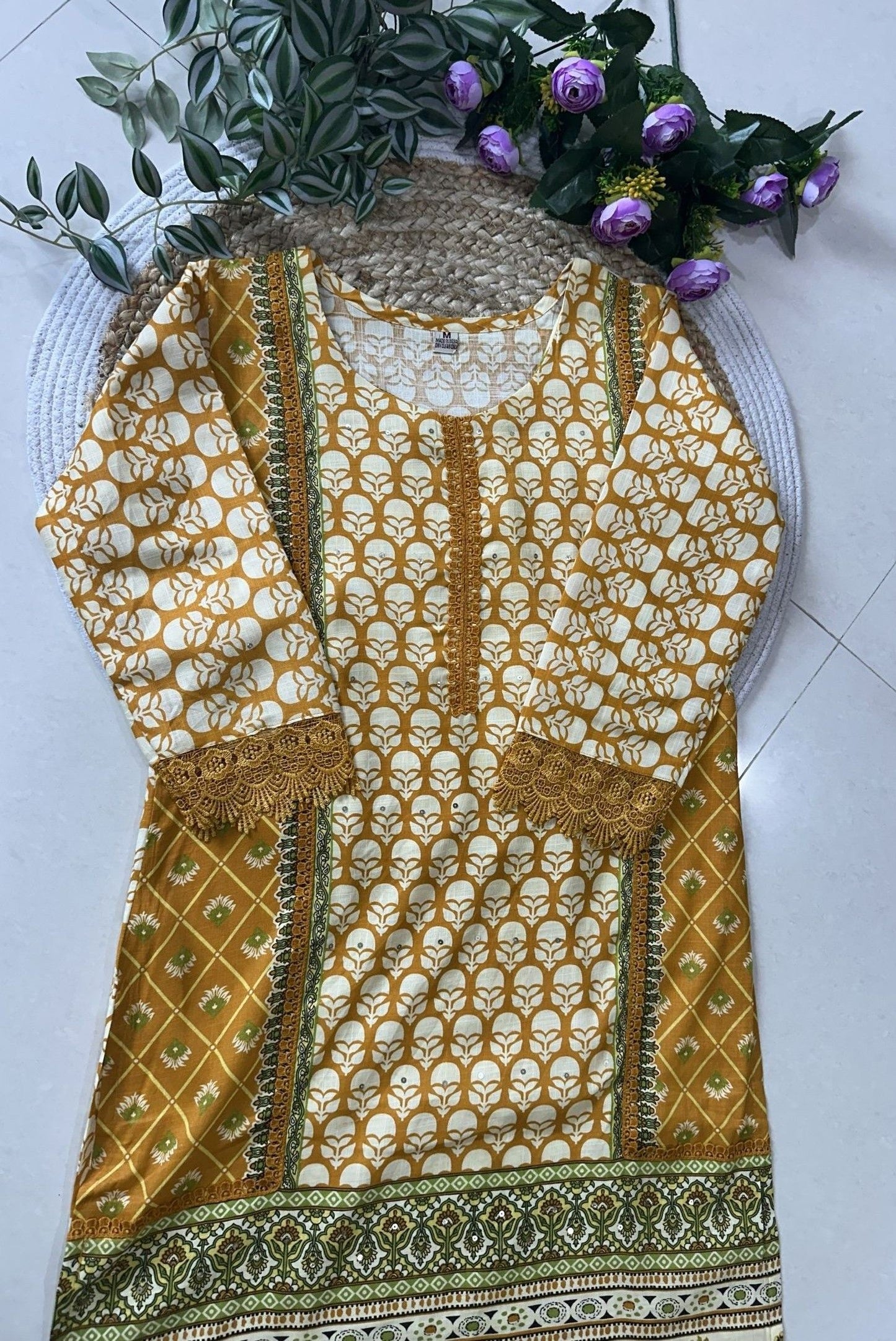 Printed Cotton Kurta Set_KE-0211-85
