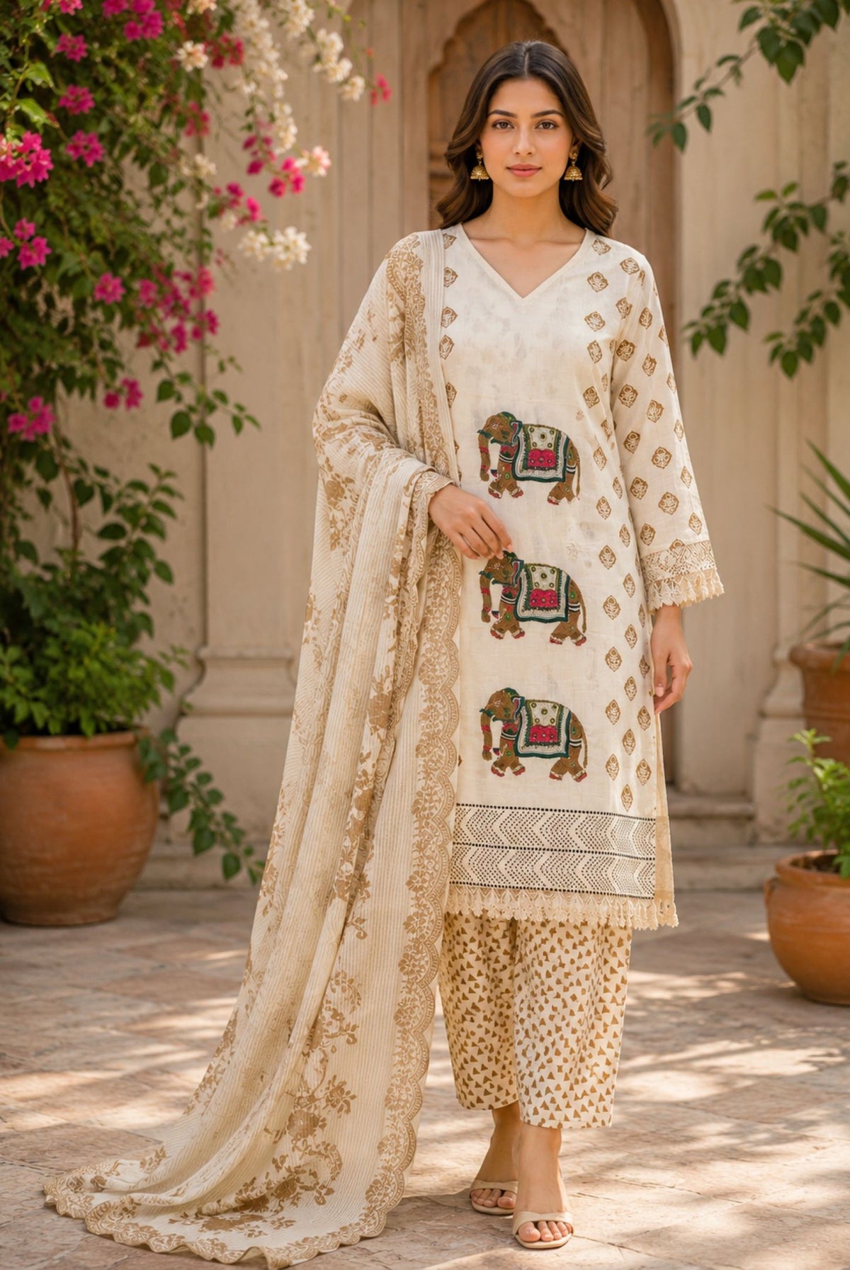 Printed Cotton Kurta Set_KE-0211-86