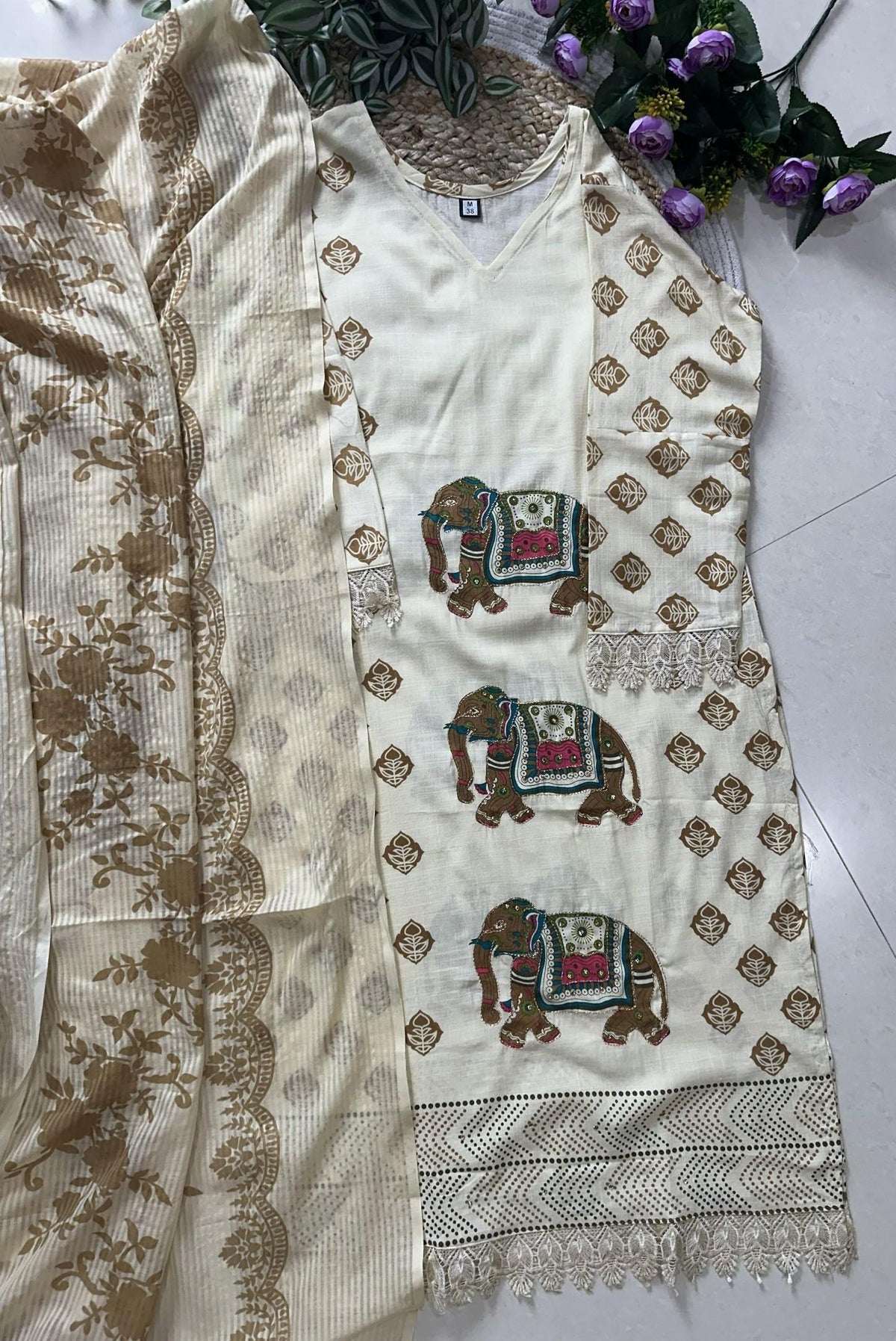 Printed Cotton Kurta Set_KE-0211-86