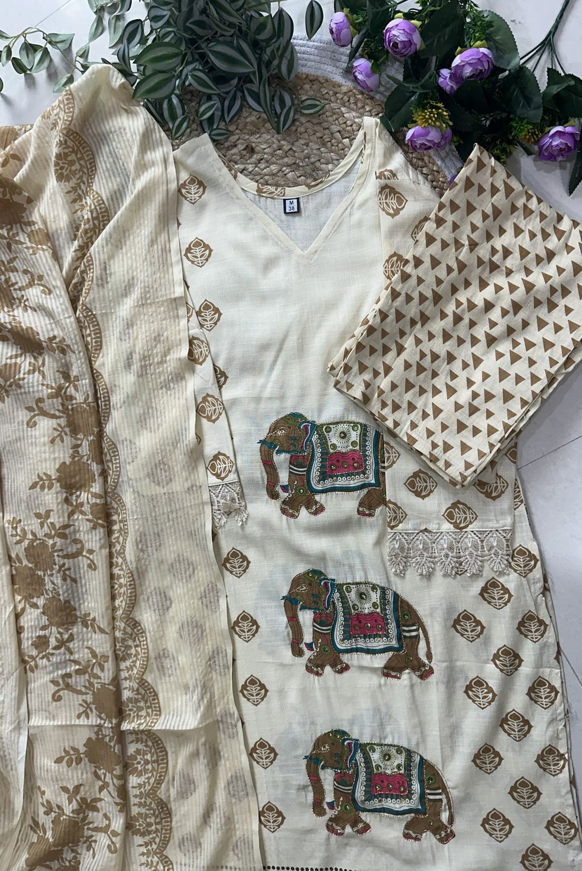 Printed Cotton Kurta Set_KE-0211-86