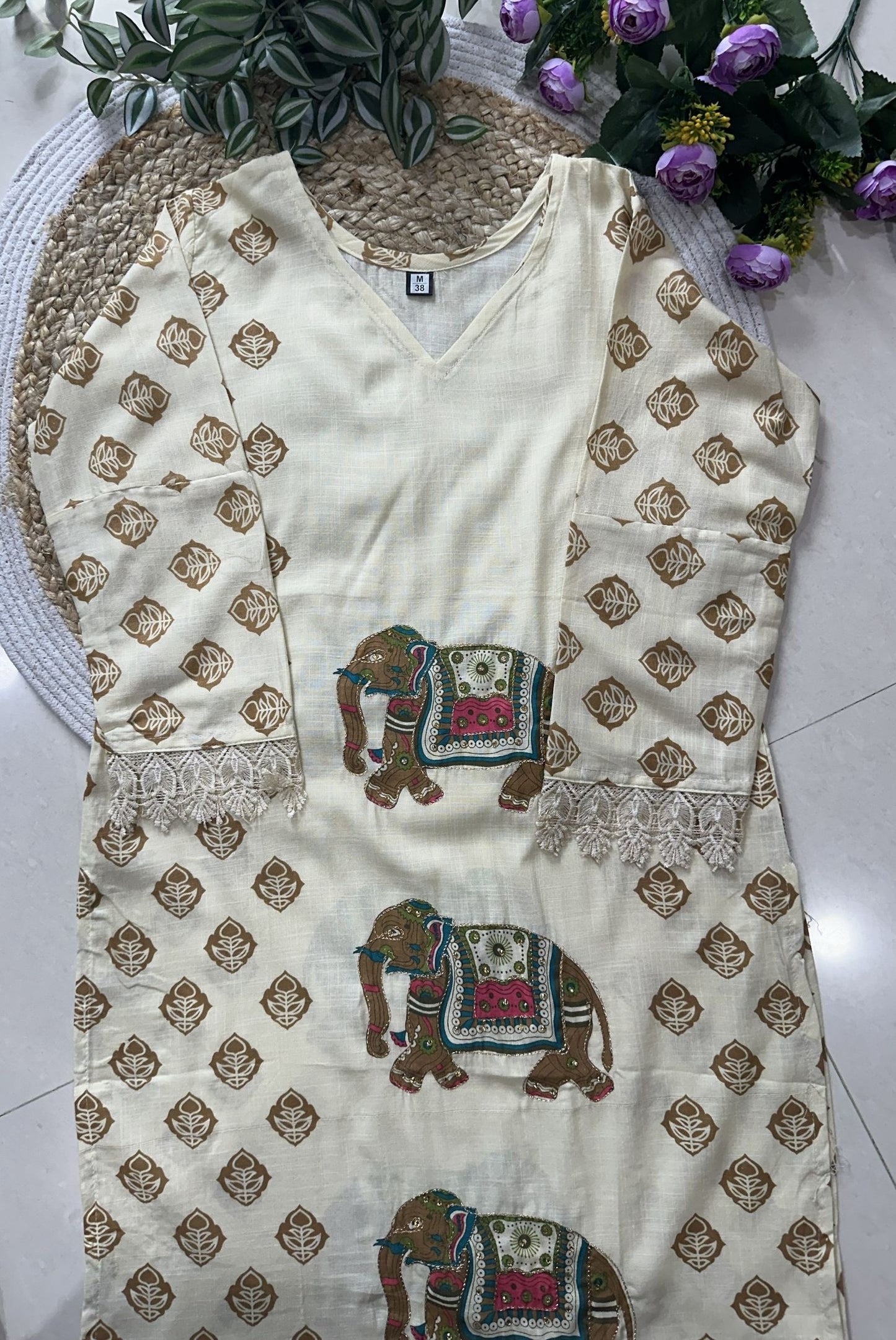 Printed Cotton Kurta Set_KE-0211-86