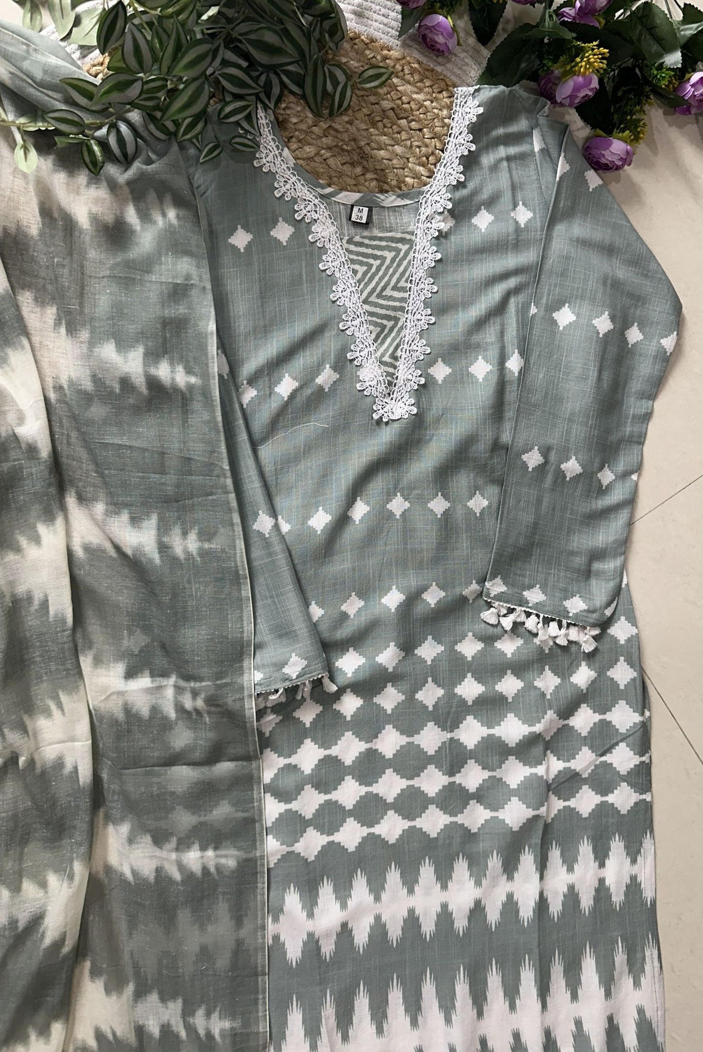 Printed Cotton Kurta Set_KE-0211-87