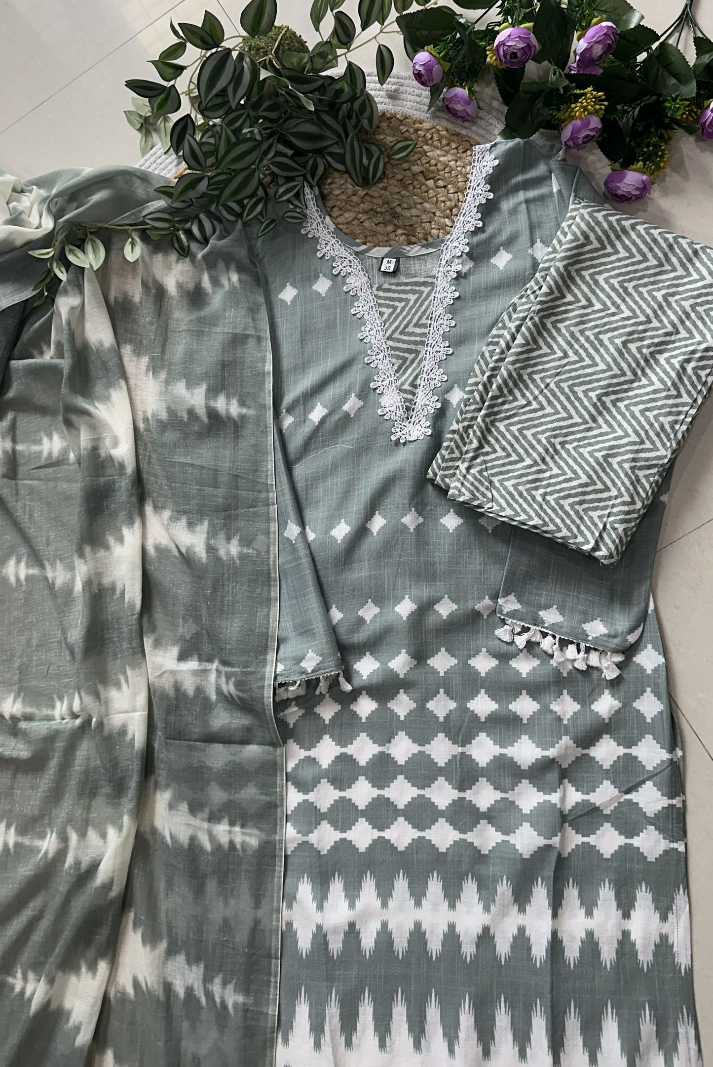 Printed Cotton Kurta Set_KE-0211-87