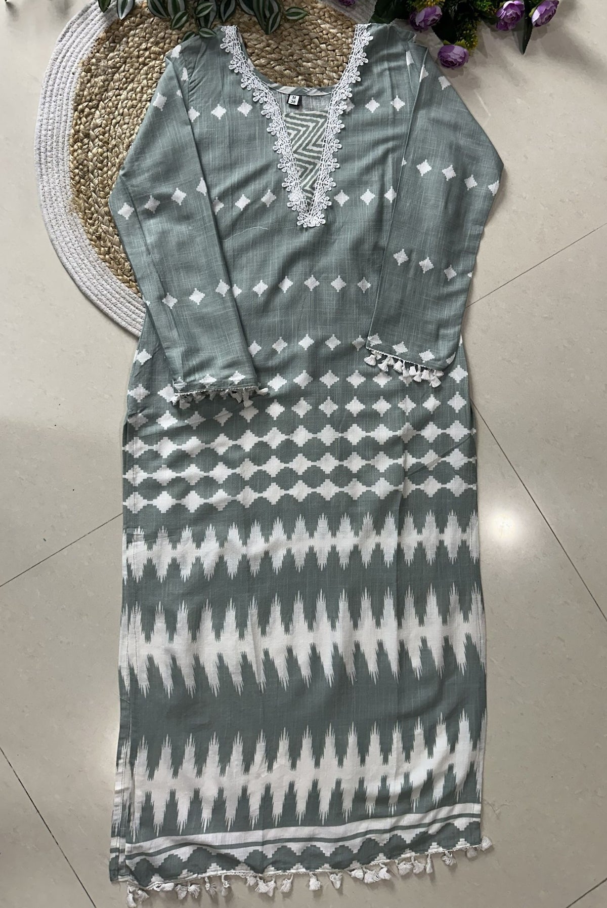 Printed Cotton Kurta Set_KE-0211-87