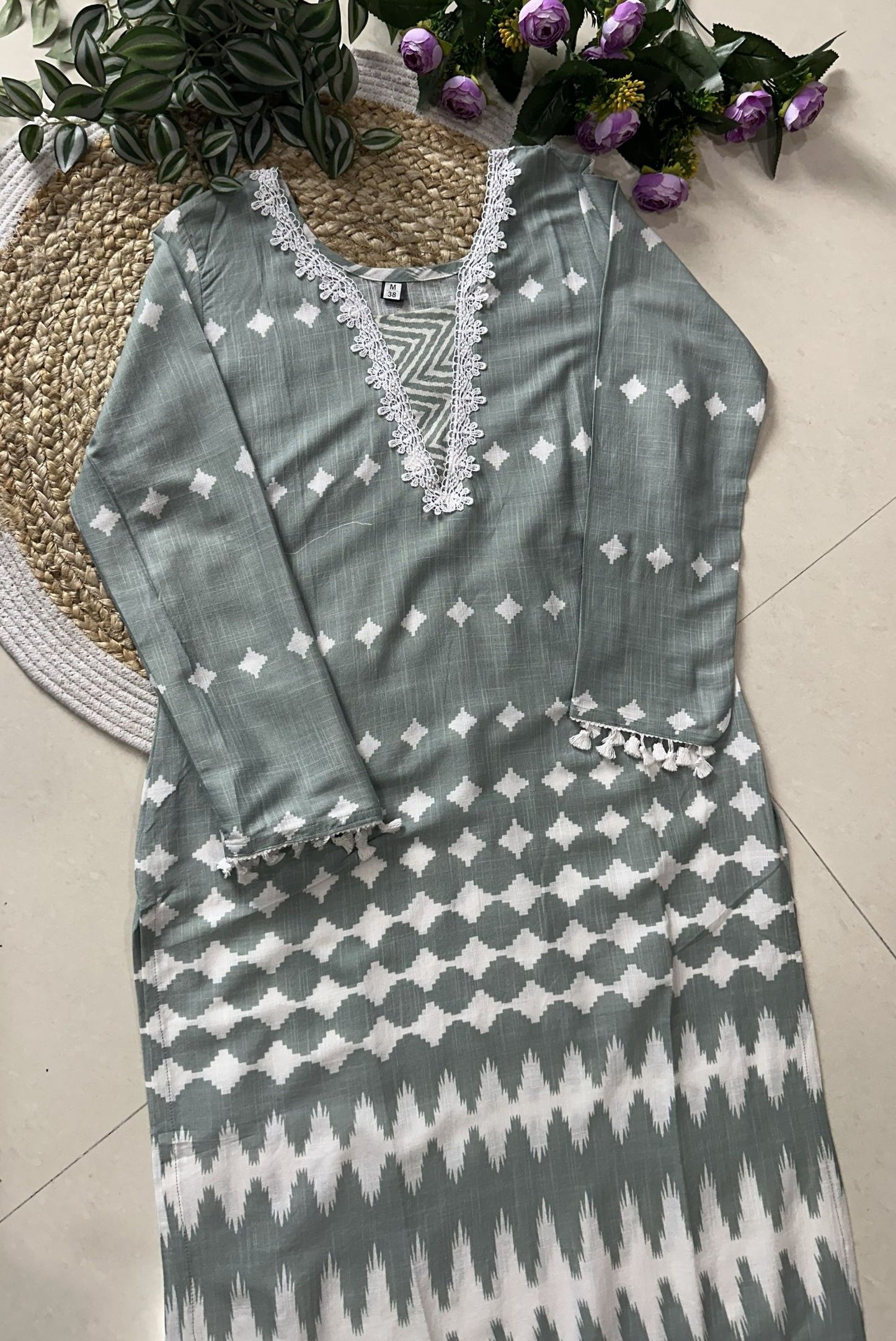 Printed Cotton Kurta Set_KE-0211-87