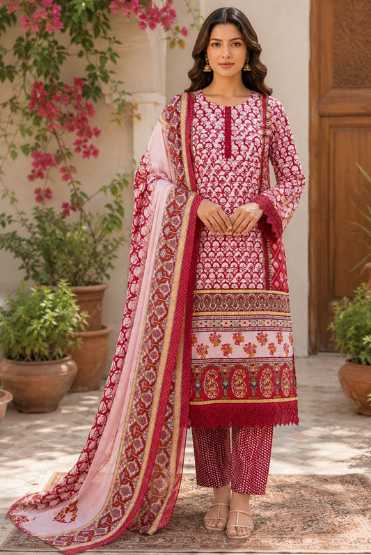 Printed Cotton Kurta Set_KE-0211-88