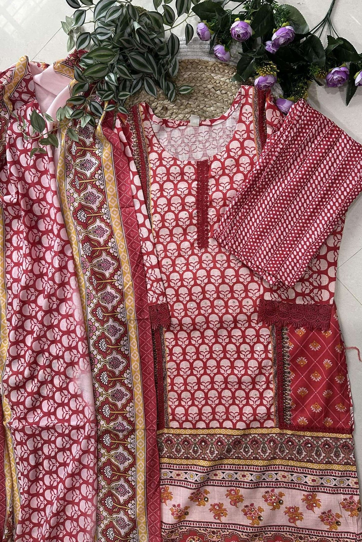 Printed Cotton Kurta Set_KE-0211-88
