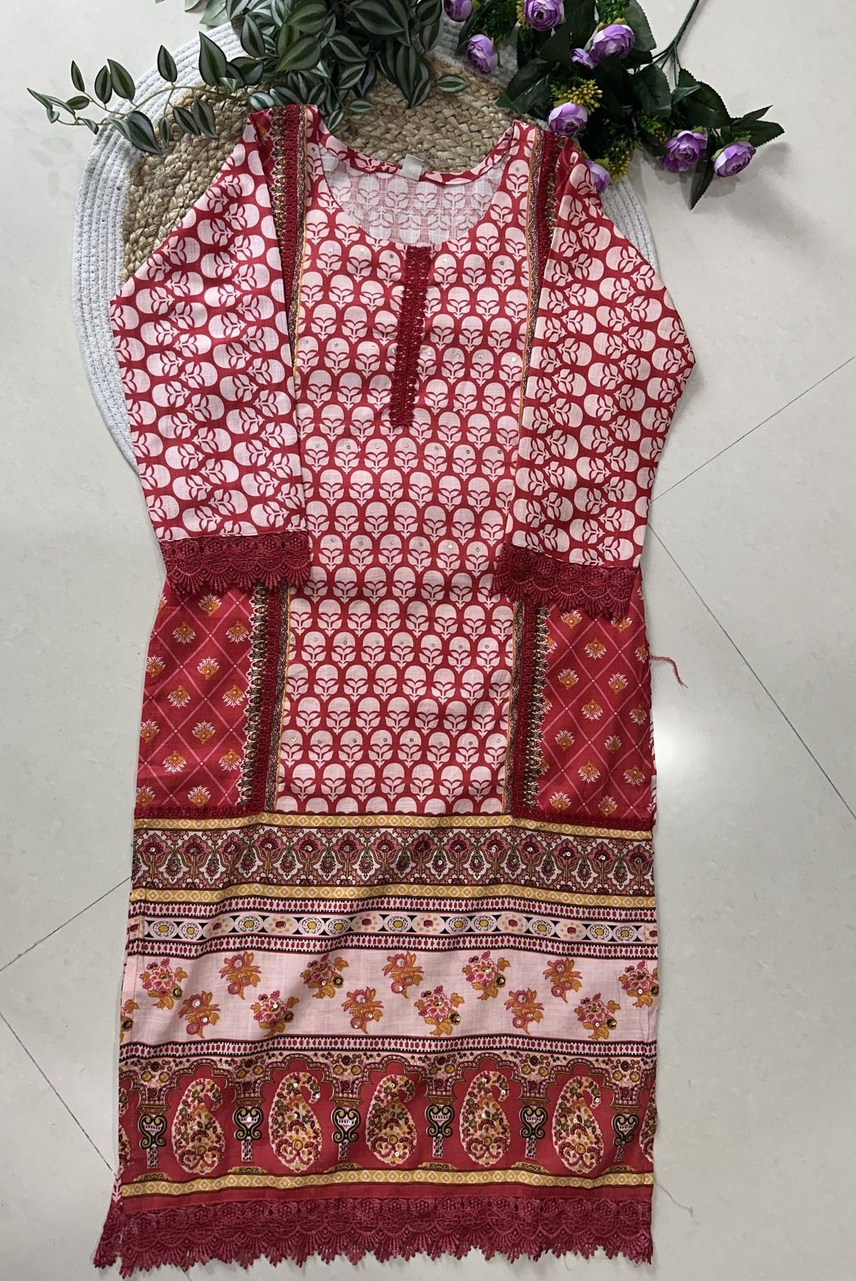 Printed Cotton Kurta Set_KE-0211-88