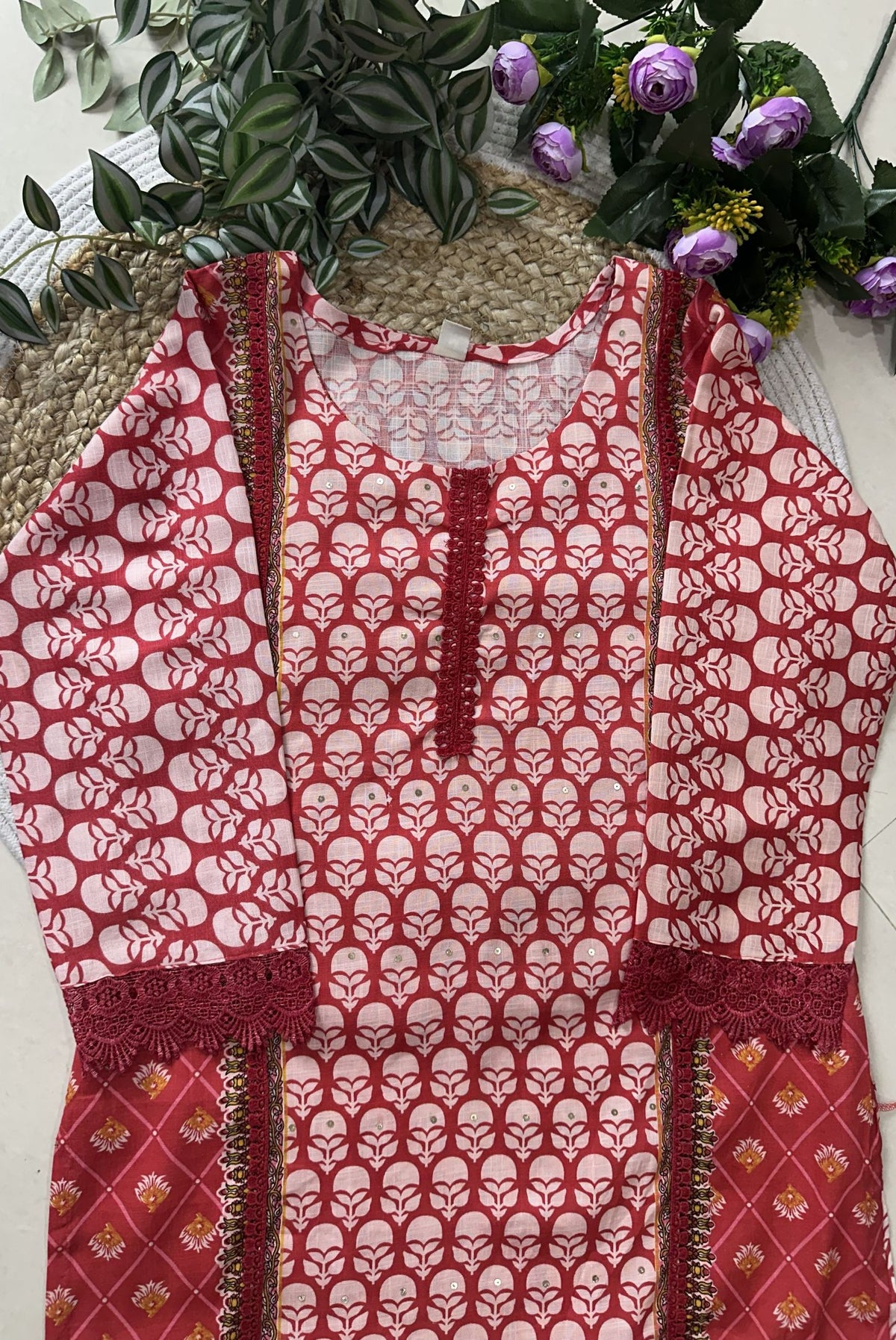 Printed Cotton Kurta Set_KE-0211-88